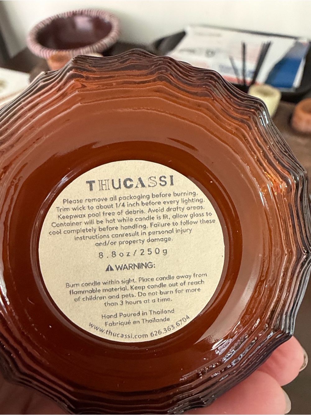 “THUCASSI” MIB Exquisite 8.8oz Candle - Picture 4 of 5